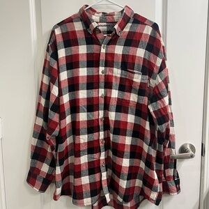 Wolverine Men’s Red & Black Plaid Button Down Shirt | Size XL | Flannel Style